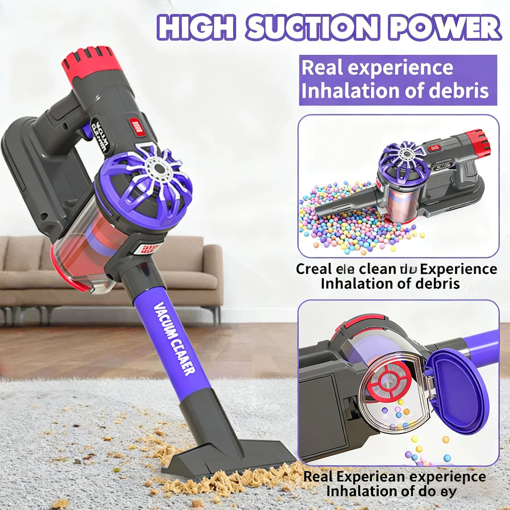 Kids Toy Vacuum Cleaner – Real Suction Cleaning Toy for Fun & Learning