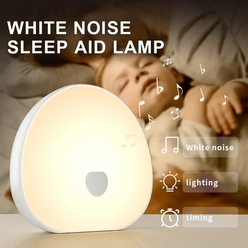 2-in-1 Baby White Noise Machine & Night Light – Portable Soothing Sleep Aid for Newborns