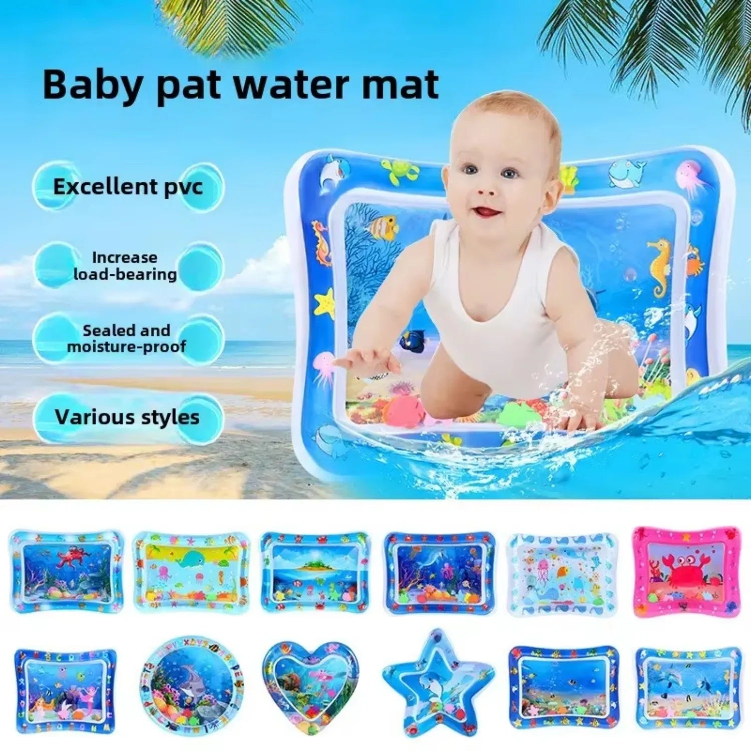 Baby Water Play Mat – Fun Tummy Time for Stronger, Happier Babies