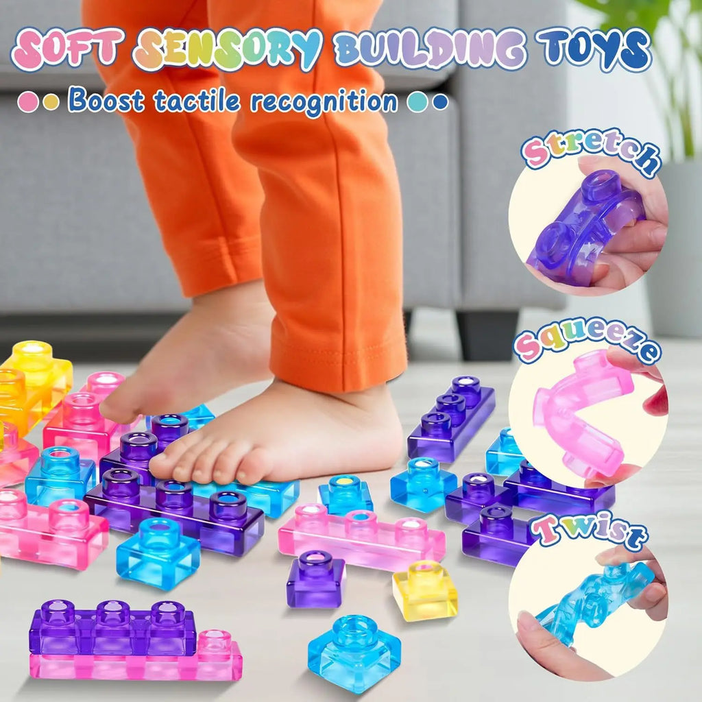 Squishy Building Blocks for Kids – Safe Sensory Toy for Creative Play