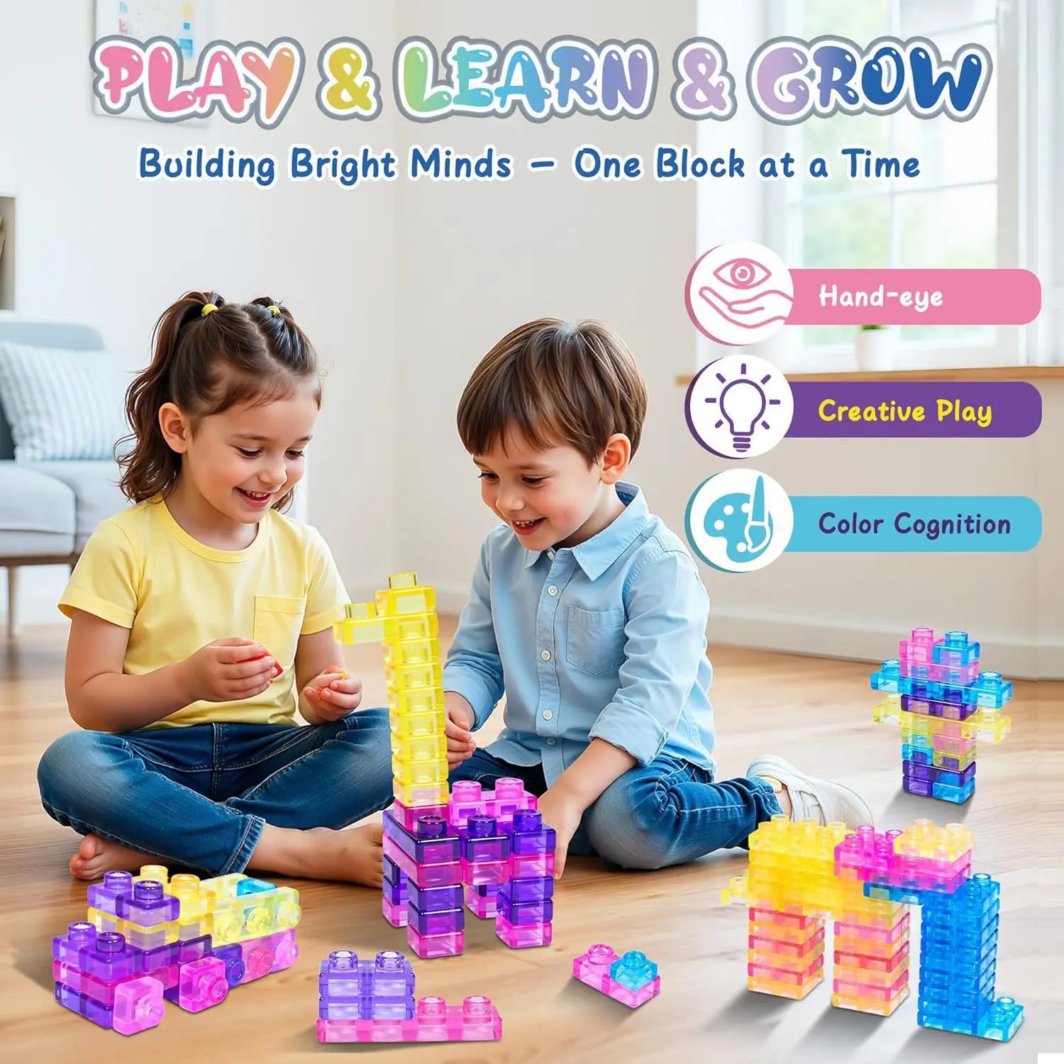 Squishy Building Blocks for Kids – Safe Sensory Toy for Creative Play