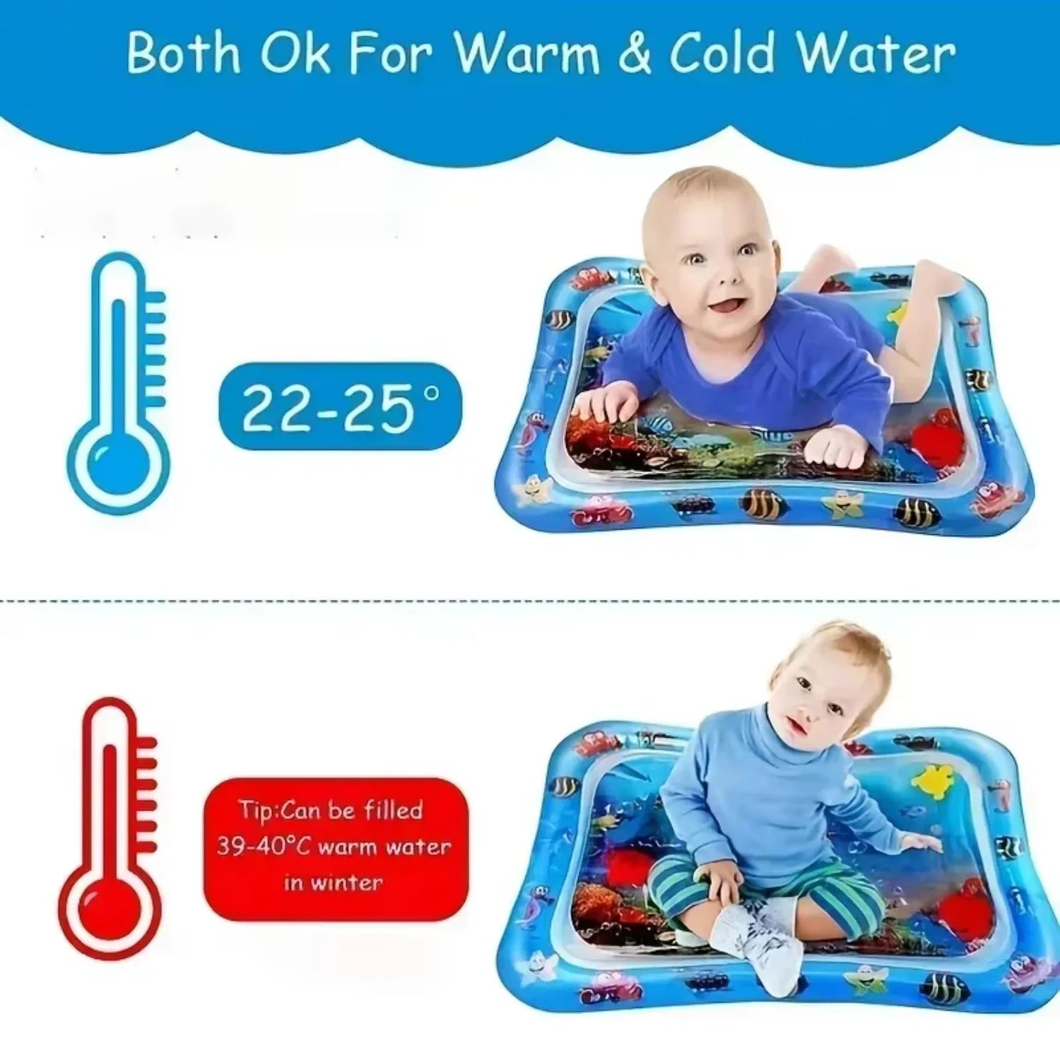 Baby Water Play Mat – Fun Tummy Time for Stronger, Happier Babies