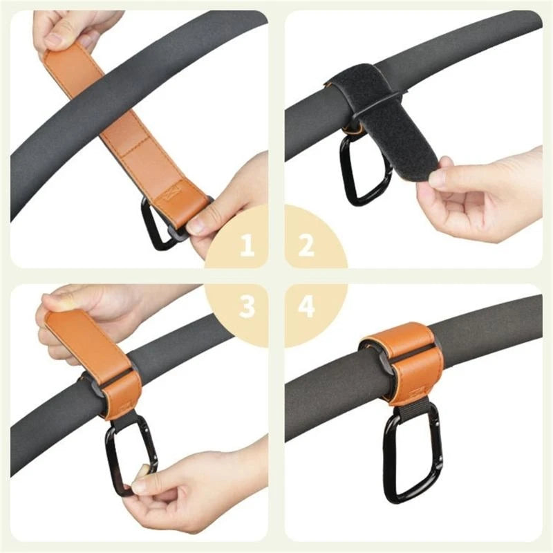 Universal Stroller Hooks – Heavy Duty Clip for Diaper Bags & Shopping (Hands-Free Convenience)